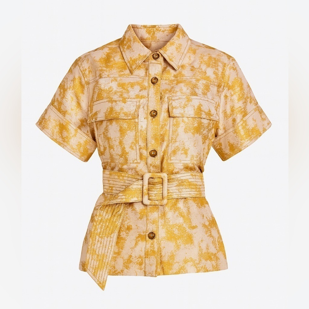 Tanya Taylor jacquard belted top